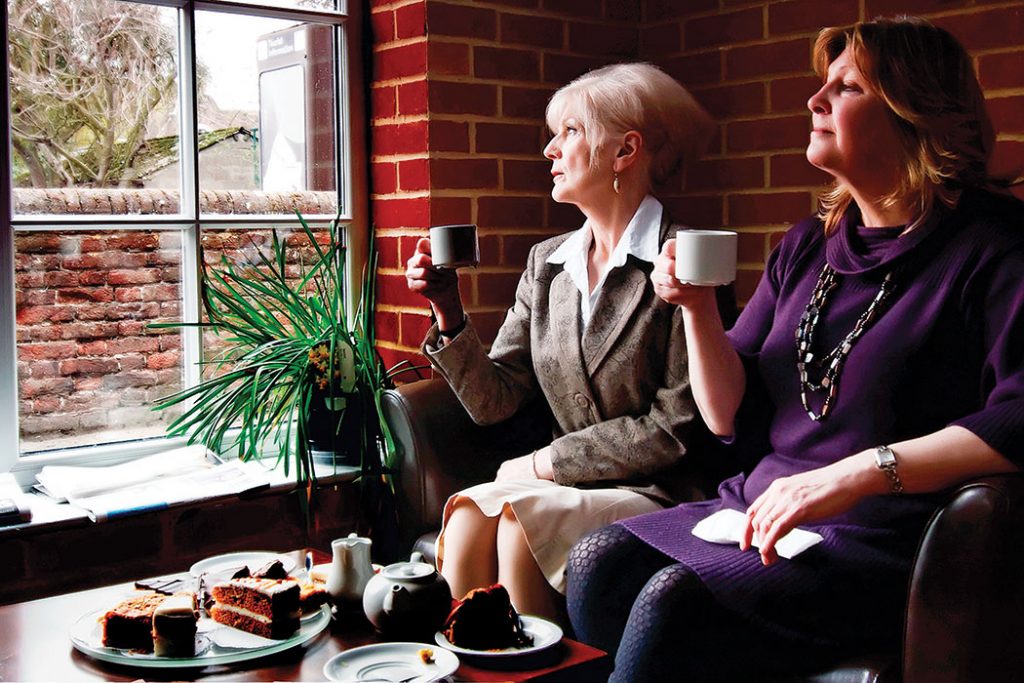 Tea at a cozy tearoom like The Coach House is a treat when shared with friends.