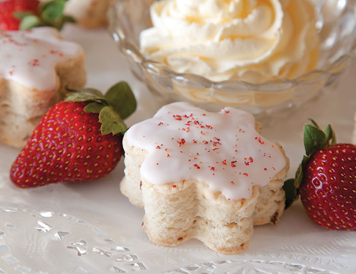Pink Peppercorn-Rose Scones