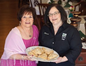 Theresa Paterno (right) and her mother, Pat Cavallo, offer a warm welcome to The Scone Shoppe.