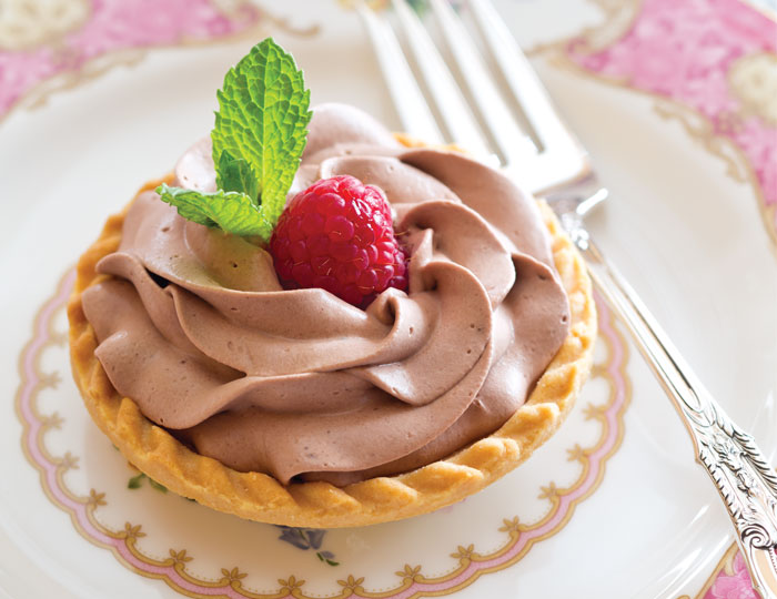 Rosy Chocolate-Raspberry tartlets