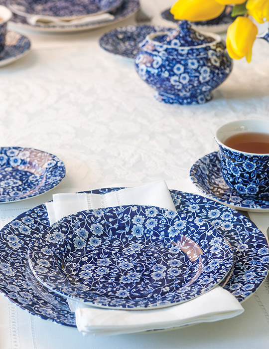 A Pretty Blue Calico Tea