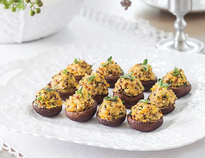 Quinoa-Stuffed Mushrooms