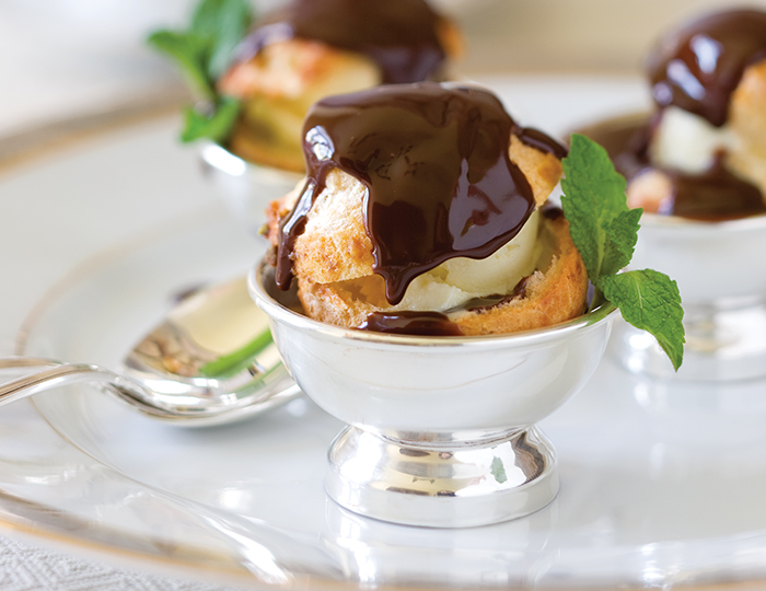 Mint Julep Profiteroles