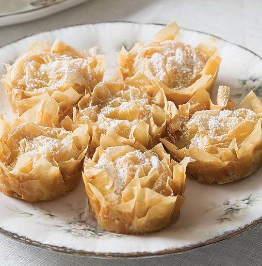 White Tea Phyllo Rose Pastries