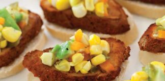 Pork-Crostini-with-Corn-Avocado-Relish