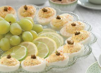 Caper Deviled Eggs