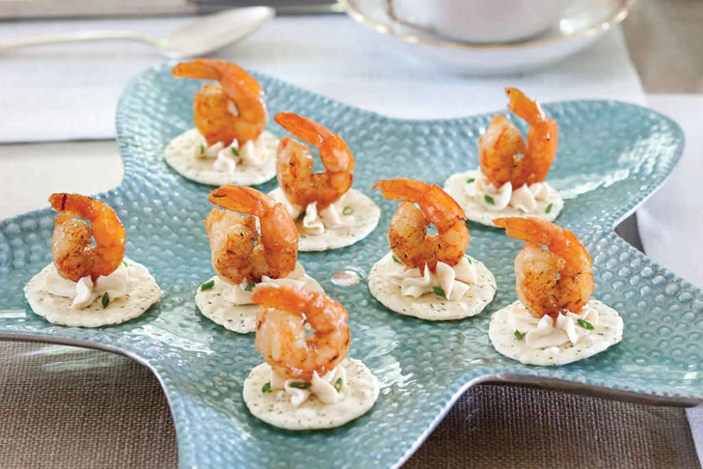 Guava-Glazed Shrimp Canapés