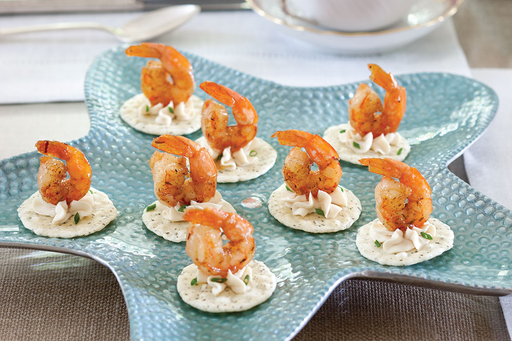 Guava-Glazed Shrimp Canapés