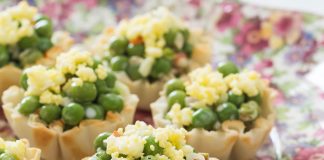 English Pea Salad in Phyllo Cups