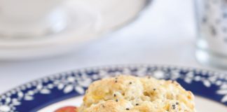 Hanukkah tea - Onion Poppy Seed Scones