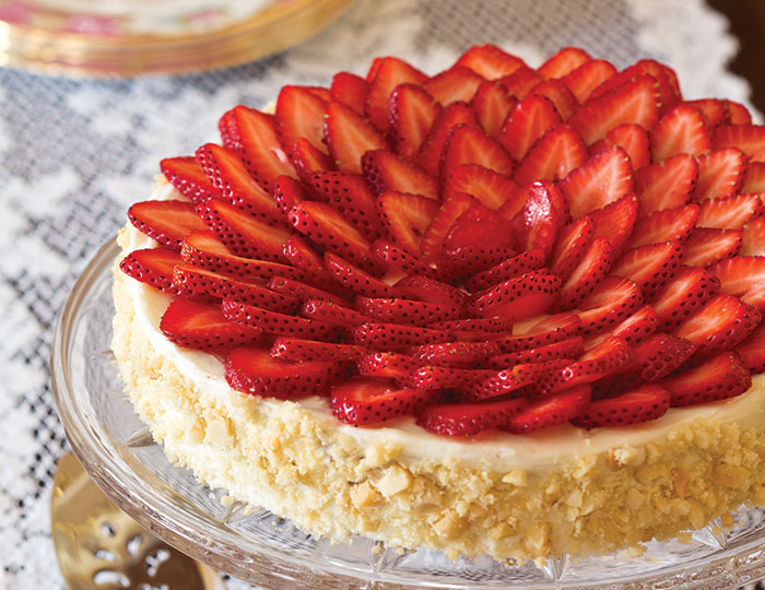 Strawberry-Macadamia Flourless Torte