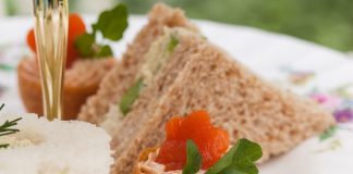 Roasted Red Pepper, Goat Cheese, and Walnut Canapés