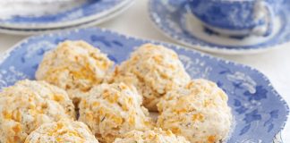 Cheddar Herb Drop Scones