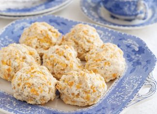 Cheddar Herb Drop Scones