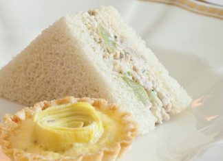 Green Grape–Chicken Salad Tea Sandwiches