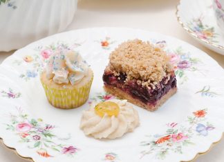 A trio of sweets from The Secret Garden tea