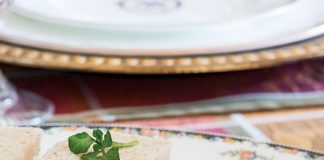 Roasted Chicken Tea Sandwiches and Creamy Cucumber–Mango Chutney Canapes