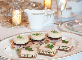 Chocolate Pancetta & Smoked Ham Tea Sandwiches