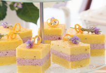 Lavender-Orange Cake with Blackberry Cream