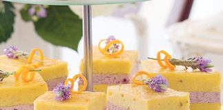 Lavender-Orange Cake with Blackberry Cream