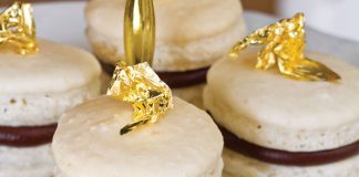 Vanilla French Macarons with Dark Chocolate Ganache Filling