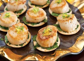 New Years Eve Lemon-Lime Scallop Canapés