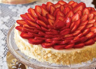 Strawberry-Macadamia Flourless Torte