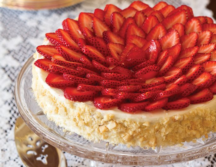 Strawberry-Macadamia Flourless Torte
