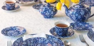 A Pretty Blue Calico Tea