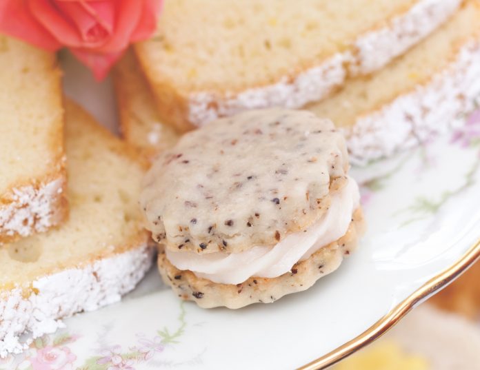 Raspberry-Rose Shortbread Sandwich Cookies