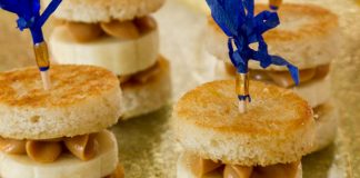 “That’s Alright Mama” Grilled Peanut Butter–Banana Tea Sandwiches 