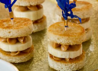 “That’s Alright Mama” Grilled Peanut Butter–Banana Tea Sandwiches 