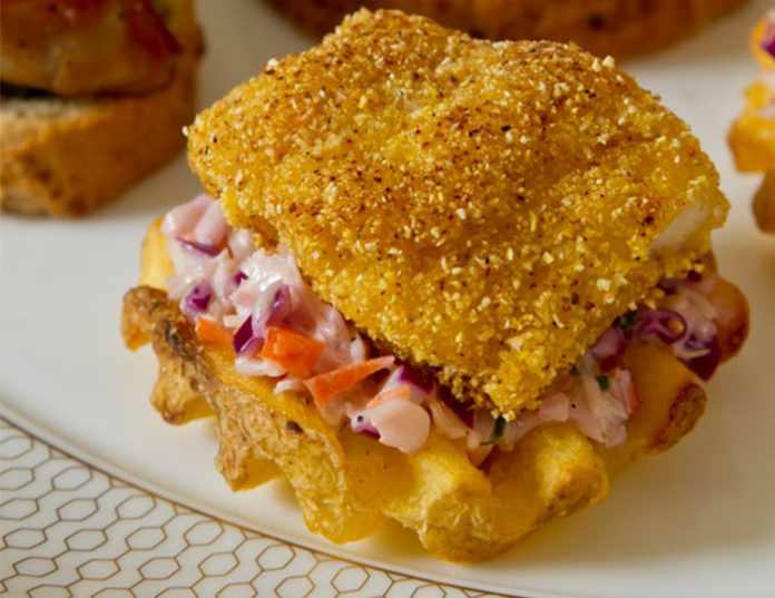 Catfish-Slaw Canapés