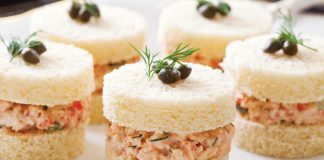 Dilled Crawfish Salad Tea Sandwiches
