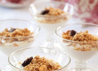 Cherry-Almond Granola-Yogurt Parfaits