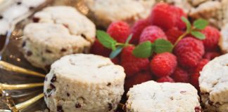 Raspberry-Mint Scones