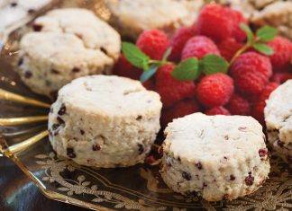 Raspberry-Mint Scones
