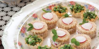 English Pea Salad in Phyllo Cups