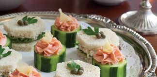 Smoked Salmon–Cucumber Canapés