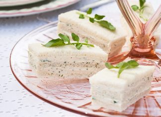 Salmon-Watercress Finger Sandwiches