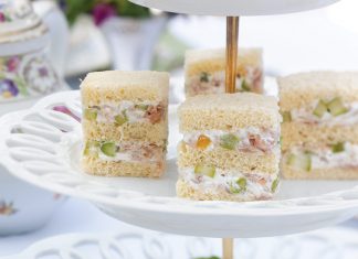 Asparagus, Serrano Ham, and Goat Cheese Tea Sandwiches