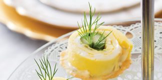 Omelet Canapés with Lemon-Dill Aïoli