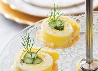 Omelet Canapés with Lemon-Dill Aïoli