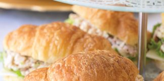 Chicken Cordon Bleu Salad on Croissants