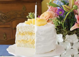 Pineapple-Filled White Layer Cake