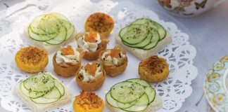 Cucumber-Sprouts Canapés