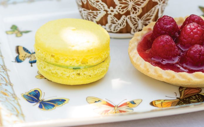 Lemon Macarons with Basil-Lemon Filling