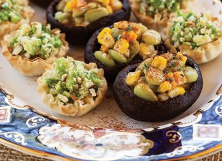 Smoked Gouda Cups with Brussels Sprouts Slaw