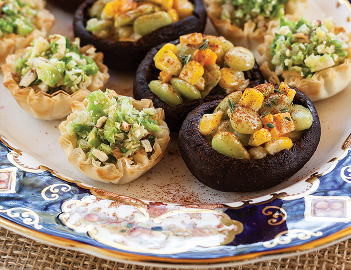 Smoked Gouda Cups with Brussels Sprouts Slaw