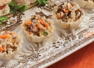 Ginger-Orange Wild Rice Salad in Phyllo Cups